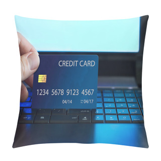 Personality  Credit Card Payment On The Internet. Pillow Covers