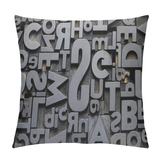 Personality  Typefaces In Composition Pillow Covers