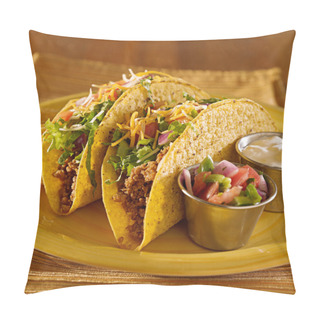 Personality  Tacos On A Platter With Tortillas Pillow Covers