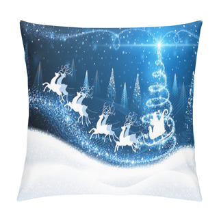 Personality  Christmas Background With Santa Pillow Covers