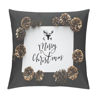 Personality  Pine Cones And Card With Greeting Pillow Covers