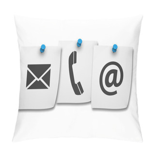 Personality  Contact Us Web Icons On Post It Pillow Covers