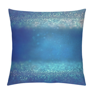 Personality  Glitter Vintage Lights Background. Light Silver, Purple, Blue, Gold And Black. Defocused. Pillow Covers