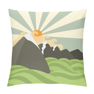 Personality  Mountains Background Pillow Covers