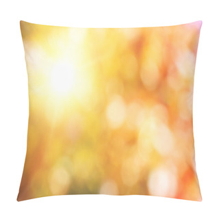 Personality  Autumnal Natural Background With Sun Pillow Covers
