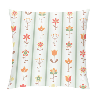Personality  Retro Flower Seamless Pillow Covers