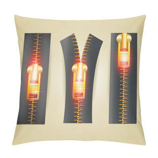 Personality  Vector Zippers Vector Illustration  Pillow Covers