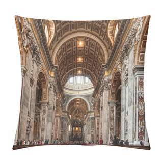 Personality  Interior Of St. Peters Basilica Pillow Covers