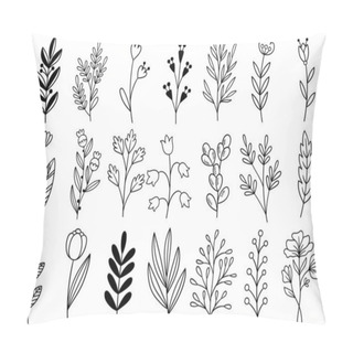 Personality  0343 Hand Drawn Flowers Doodle Pillow Covers