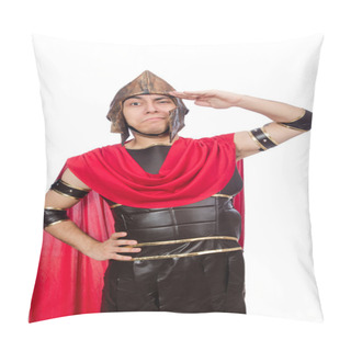 Personality  Gladiator In Red Cloak Pillow Covers