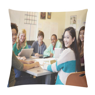Personality  High School Students In Class Pillow Covers