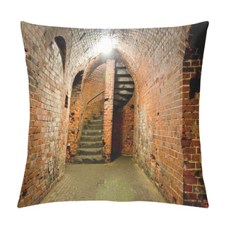 Personality  Arched Corridor Of The Old Prussian Fortress Of Red Brick, Endin Pillow Covers