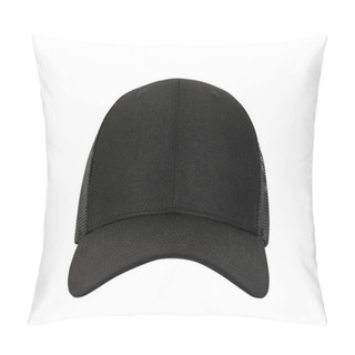 Personality  Black Mesh Cap Isolated On White Background Pillow Covers