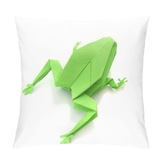 Personality  	Origami Green Frog Pillow Covers