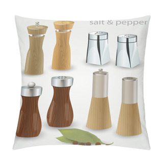 Personality  Salt And Pepper Mills And Shakers Pillow Covers