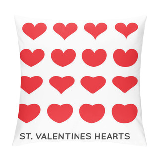 Personality  Hearts Icons Set. St. Valentines Day, February. Can Be Used For Medicine Or Fitness. Pillow Covers