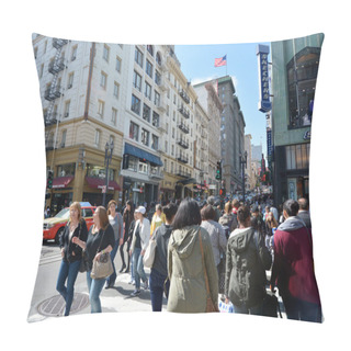 Personality  Traffic In Financial District Of San Francisco CA Pillow Covers