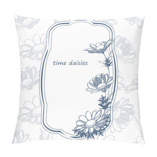 Personality  Floral Frame With Flower. Pillow Covers