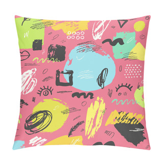 Personality  Trendy Seampless Pattern With Brush Strokes. Pillow Covers