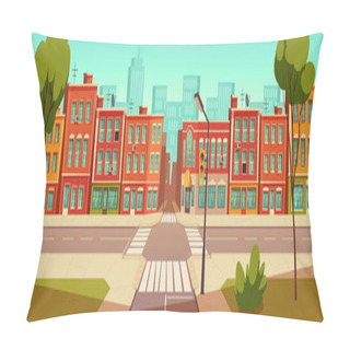 Personality  Urban Street Landscape, Crossroads, Traffic Lights Pillow Covers