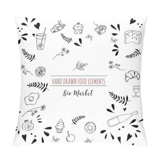 Personality  Hand Drawn Vintage Floral Elements. Pillow Covers