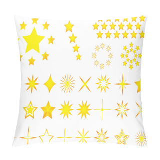 Personality  Yellow Stars Pillow Covers