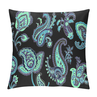 Personality  Vector Paisley Materials On White Background Pillow Covers