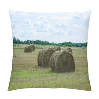 Personality  Bales Of Hay In The Field Pillow Covers