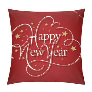 Personality  HAPPY NEW YEAR Hand Lettering (vector) Pillow Covers