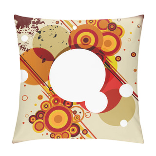 Personality  Abstract Background With Some Circles Different Colors And Place For Text. Pillow Covers