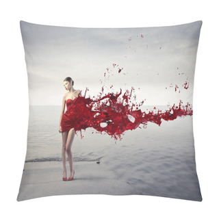 Personality  Red Dress Pillow Covers