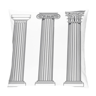 Personality  Three Ancient Columns Pillow Covers