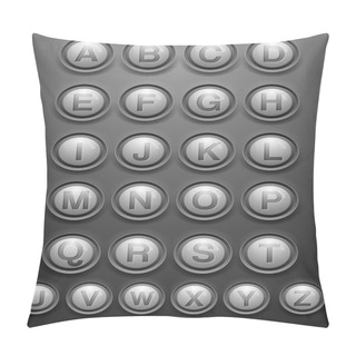 Personality  Vector Set Of Alphabet Pillow Covers