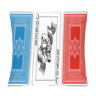 Personality  Poker Size Joker Playing Card Plus Reverse Pillow Covers