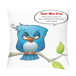 Personality  Tweeter Blue Bird Sleepy Pillow Covers