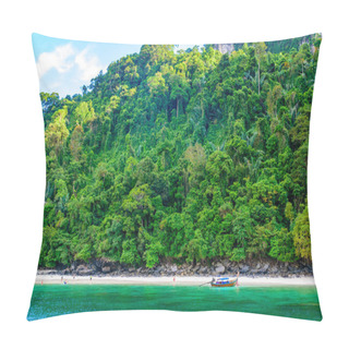 Personality  Monkey Beach In Paradise Bay - About 5 Minutes Boat Ride From Loh Dalum Beach - Koh Phi Phi Don Island At Krabi, Thailand - Tropical Travel Destination Pillow Covers