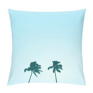 Personality  Twin Retro Palm Tree Silhouette Design Pillow Covers
