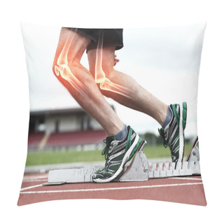 Personality  Highlighted Bones Of Man About To Race Pillow Covers