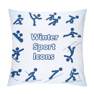 Personality  Winter Sports Icons Set Pillow Covers