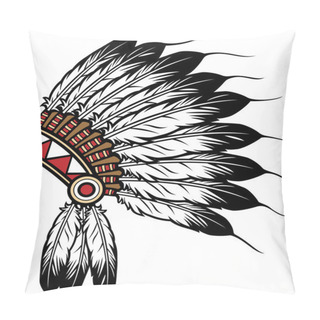 Personality Native American Indian Chief Headdress Pillow Covers