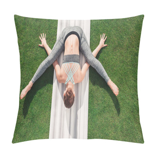 Personality  Woman Sitting In Yoga Pose Pillow Covers