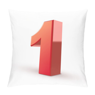 Personality  3d Shiny Red Number 1 Pillow Covers