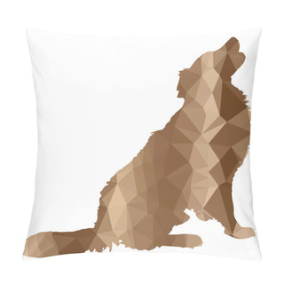 Personality  Low Poly Silhouette Dog Pillow Covers
