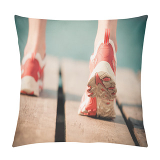 Personality  Feet Of Jogging Woman Pillow Covers