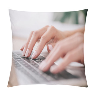 Personality  Partial View Of Eoman Typing On Laptop Pillow Covers