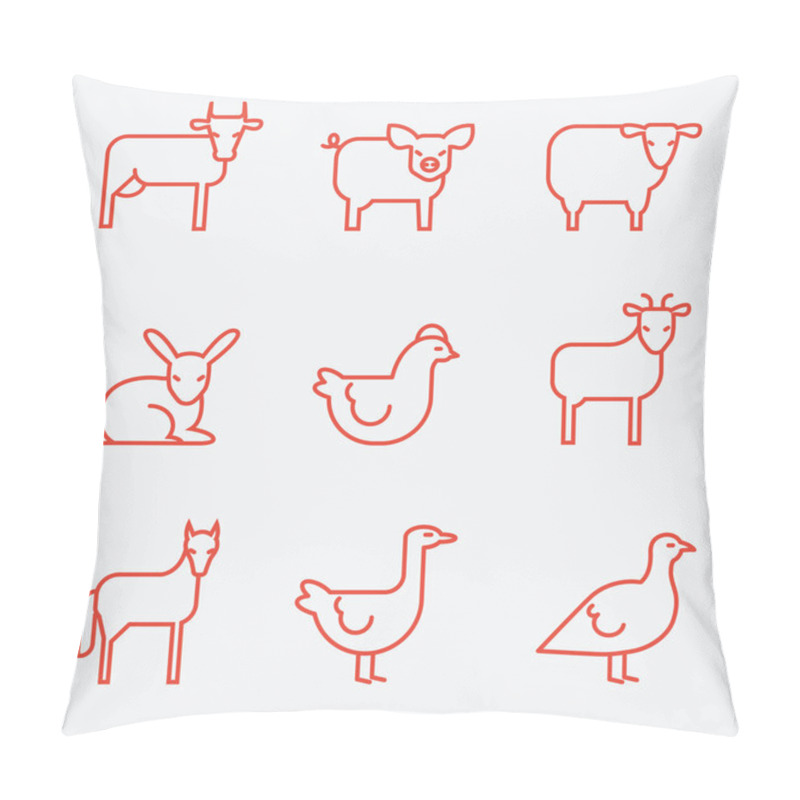 Personality  Farm animals pillow covers