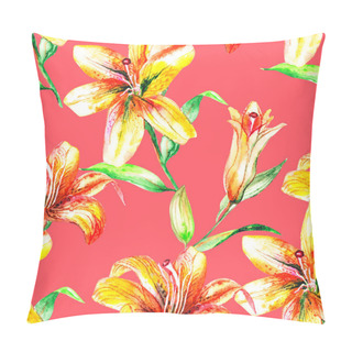 Personality  Lily Flowers. Pattern Pillow Covers