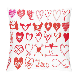 Personality  Heart Designs, Vector Set Pillow Covers