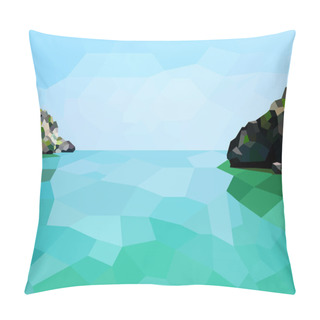 Personality  Low Poly The Island Pillow Covers