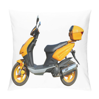 Personality  Yellow Scooter Witn Clipping Path Pillow Covers